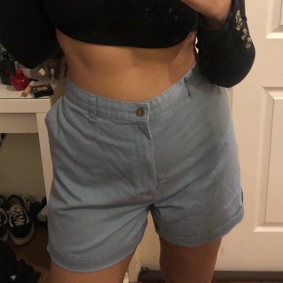 Vintage Blue Preppy Shorts - Picture 3 of 4